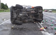 Под Гусевом на трассе столкнулись два отечественных автомобиля