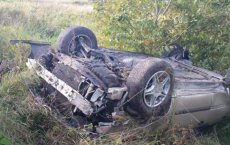 Под Гусевом «Рено Лагуна» опрокинулся в кювет: четверо пассажиров госпитализированы