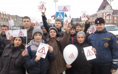 В Гусеве полицейские провели флешмоб на тему «Притормози!»