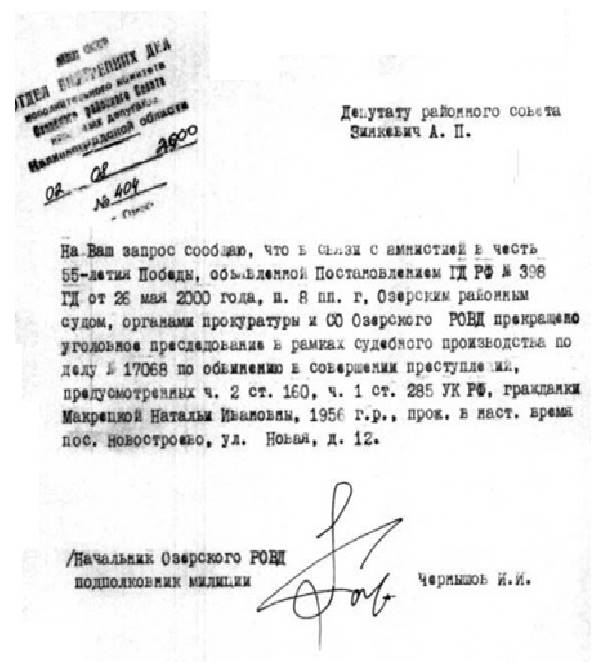 Открытое письмо председателю Гусевской ТИК господину Ивасишину Вадиму Анатольевичу
