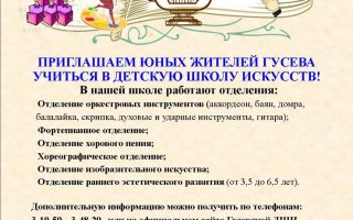 ДШИ: Приглашаем юных жителей Гусева к нам учиться