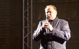 Николай Цуканов поздравил жителей и гостей Гусева с Новым годом