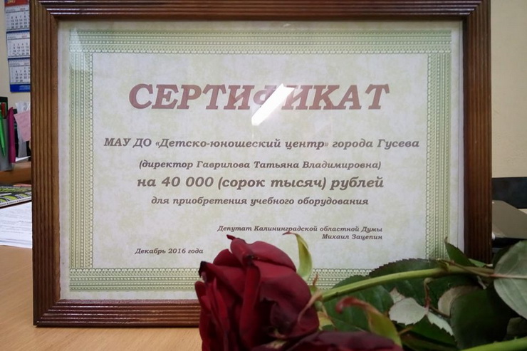 Коллектив ДЮЦ выражает благодарность Михаилу Зацепину за поддержку детского творчества