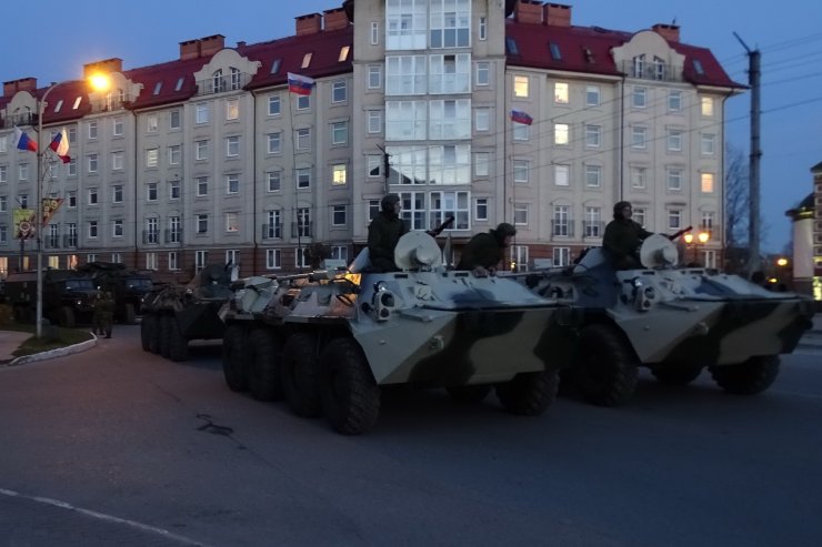 Военнослужащие 11-го армейского корпуса провели репетицию парада