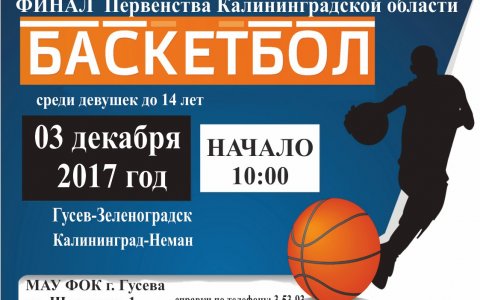 3 декабря в ФОКе пройдет финал первенства области по баскетболу среди девушек до 14 лет