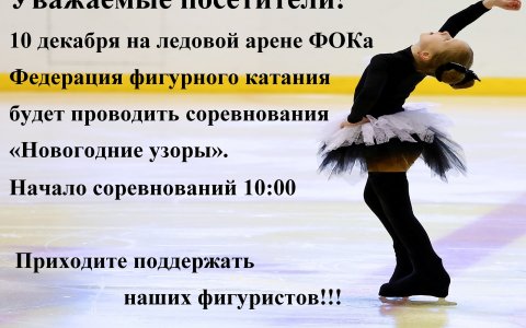 10 декабря на Ледовой арене ФОКа будут проходить соревнования по фигурному катанию