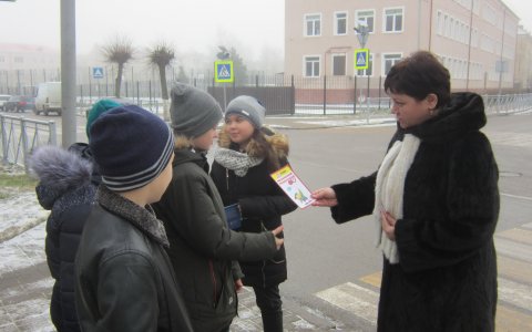 В Гусеве «Родительский патруль» напомнил про безопасность дорожного движения в преддверии каникул