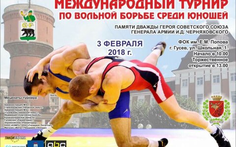3 февраля в ФОКе пройдет международный турнир по вольной борьбе среди юношей