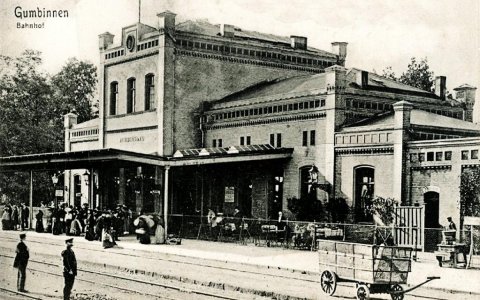 Gumbinnen. Bahnhof.