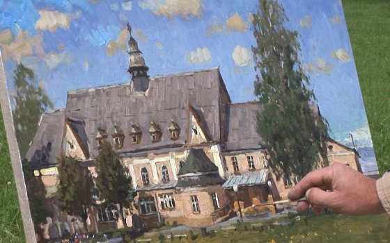 Живописцы из Российской академии художеств участвуют в пленэре на востоке Калининградской области