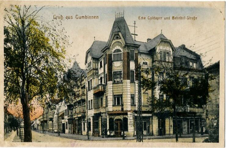 Гольдапенштрассе (поворот на улицу Вокзальную). 1910–1915 годы
