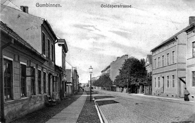 Гольдапенштрассе (снова поворот на улицу Школьную). 1907 год
