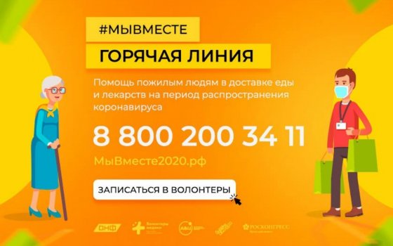 Штаб добровольцев вновь принимает заявки от пожилых людей на покупку продуктов и лекарств