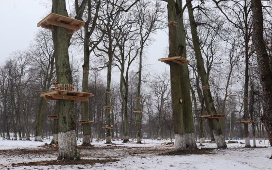 Верёвочный парк на территории ФОКа делают на средства, полученные за снижение задолженности по налогам