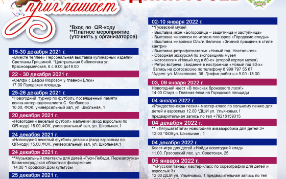 Программа новогодних мероприятий