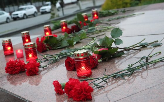 Рано утром  в Гусевском округе прошла акция «Свеча Памяти»