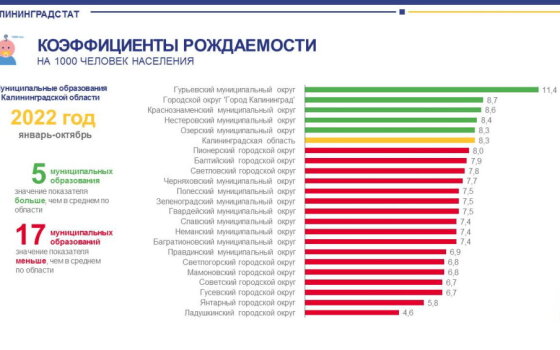Рождаемость, смертность и убыль населения в Гусевском округе хуже, чем в среднем по региону
