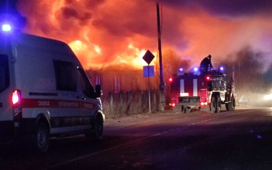 В Фурманово в одноэтажном доме сгорела крыша