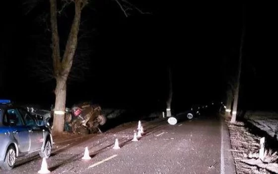 Под Гусевом автомобиль «БМВ» врезался в придорожное дерево, погиб 21-летний водитель