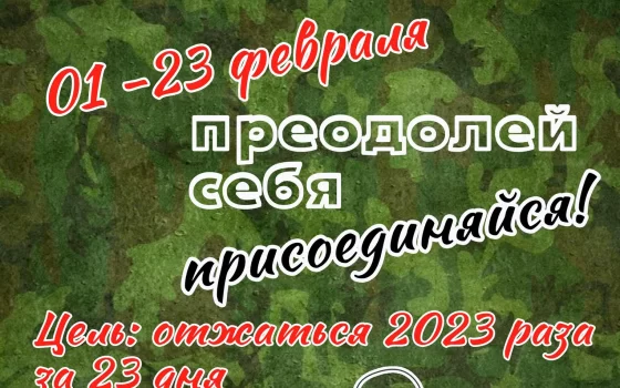 Городской стадион проводит к 23 февраля онлайн-акцию по отжиманию