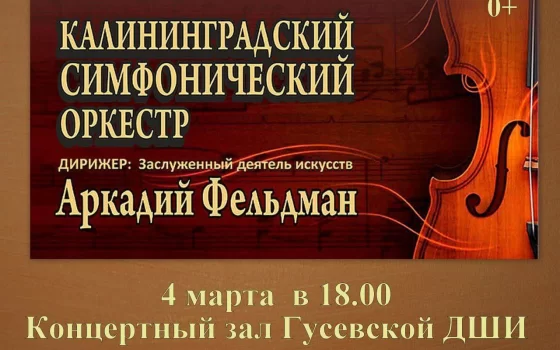 4 марта в ДШИ пройдёт концерт Калининградского симфонического оркестра