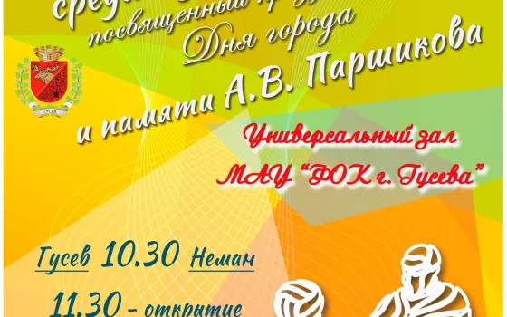 28 мая в Гусеве пройдёт турнир по волейболу среди мужских команд
