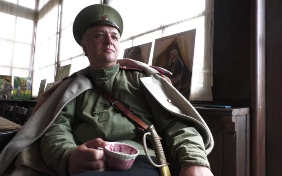 В Гусеве художники из Петербурга провели мастер-класс на тему Первой Мировой