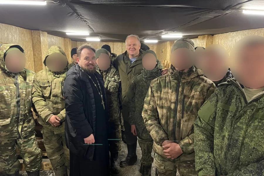 Николай Цуканов и протоиерей Георгий Матвеев навестили наших бойцов в зоне СВО