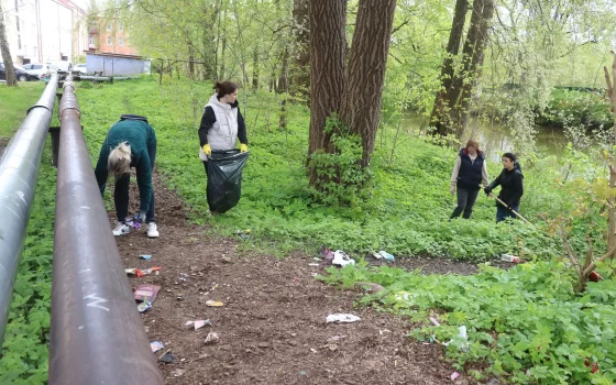 Сегодня в Гусеве проходит общегородской субботник