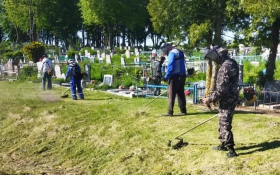 МБУ «Чистота» просит жителей Гусева выбрасывать мусор на кладбище в контейнеры