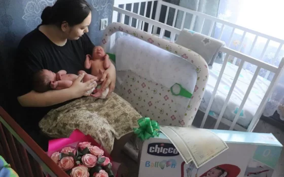 С начала Года семьи в Гусеве родился сотый малыш