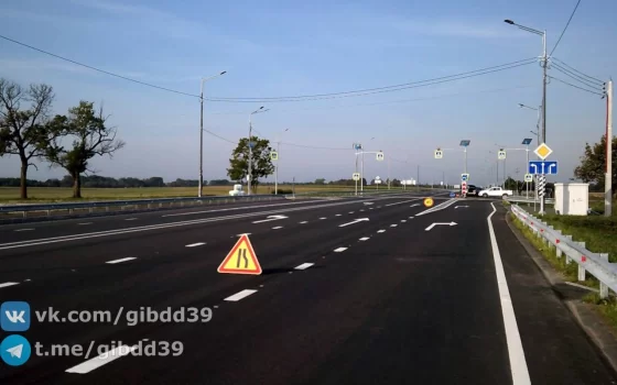 На трассе под Гусевом произошло ДТП с участием трёх автомобилей