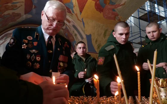 В Гусеве прошла панихида по героям, погибшим в ходе специальной военной операции
