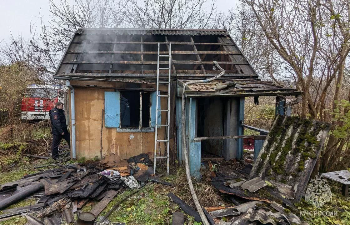 В Гусеве на пожаре в жилом доме СНТ «Луч» погиб мужчина