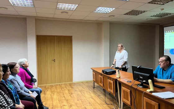 В Гусевской больнице прошла встреча-диалог с онкологом Загвоздиным