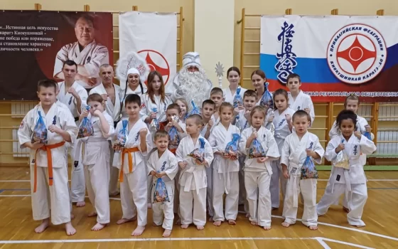 Гусевские каратисты провели новогоднюю тренировку