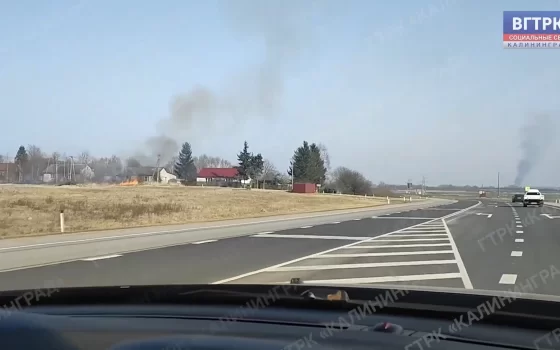 В Гусевском городском округе горят поля