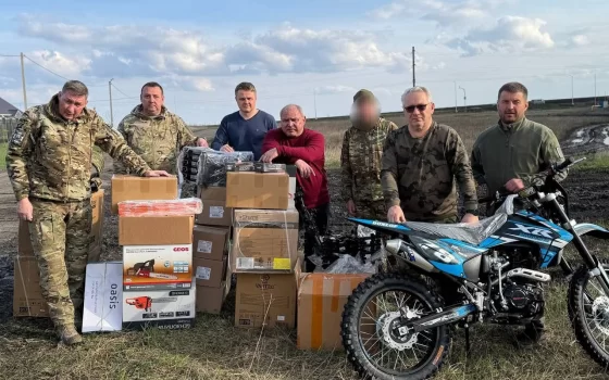 Жители Гусева доставили бойцам СВО автомобиль «Нива», мотоциклы, дроны и другое