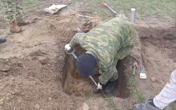 Гусевские поисковики обнаружили в Нестеровском районе останки бойца Красной Армии