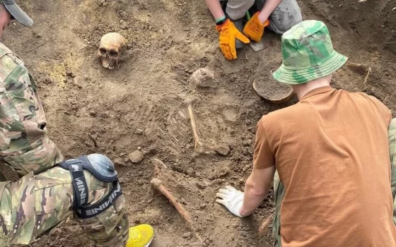 Гусевские поисковики обнаружили санитарное захоронение воинов Красной армии