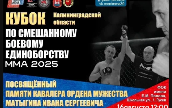 16 августа в Гусеве пройдут региональные соревнования по смешанным боевым единоборствам