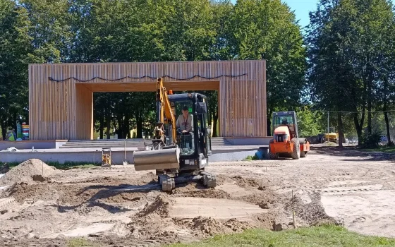 Завершение работ по благоустройству городского парка перенесено на весну