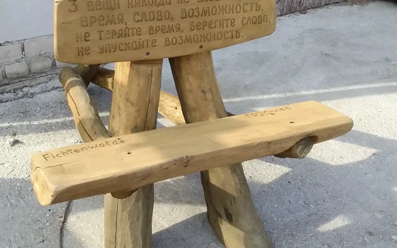 В Грэсовском лесу появится скамейка с мудростью Конфуция