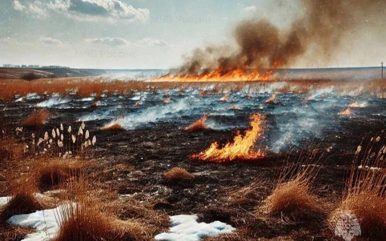 В Калининградской области зафиксированы первые в сезоне палы травы