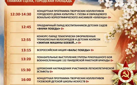 Программа концертной программы на центральной площади на День Победы