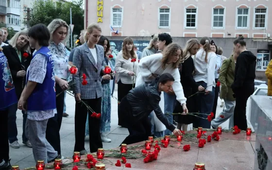 В Гусеве на рассвете прошла акция «Свеча памяти»